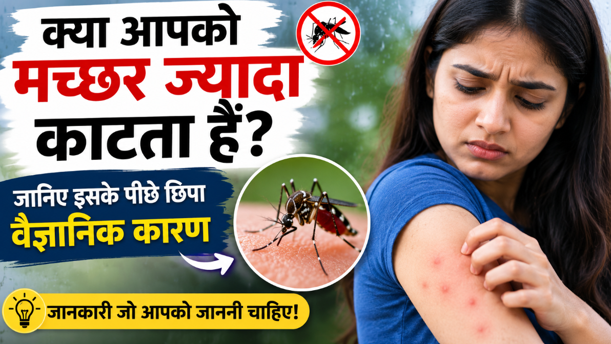 क्या आपको मच्छर ज्यादा काटता हैं? जानिए इसके पीछे छिपा वैज्ञानिक कारण