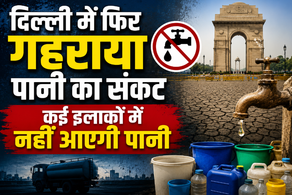 दिल्ली में फिर गहराया पानी का संकट, कई इलाकों में नहीं आएगी पानी