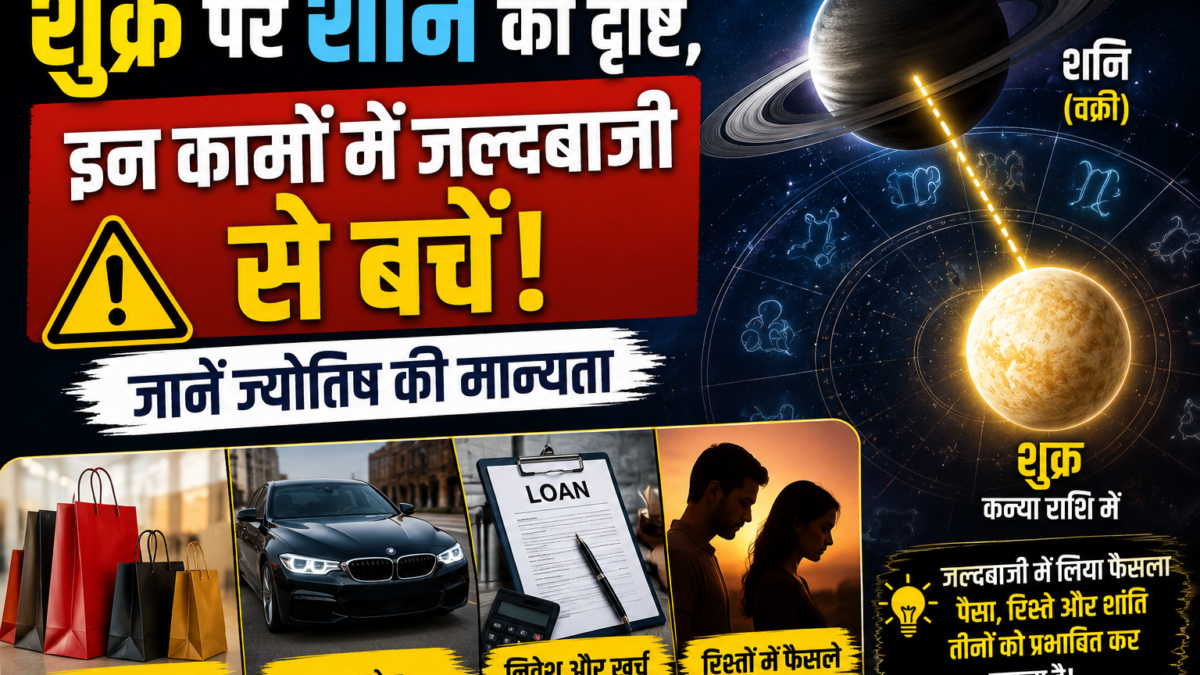 शुक्र पर शनि की दृष्टि, इन कामों में जल्दबाजी से बचें; जानें ज्योतिष की मान्यता
