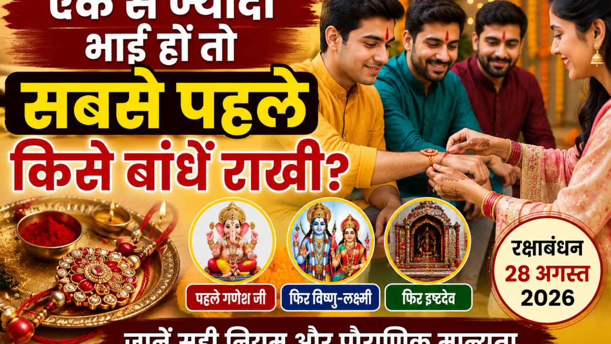 रक्षाबंधन 2026: सबसे पहले बड़े भाई को बांधें राखी या छोटे को? जानें सही क्रम और धार्मिक मान्यता