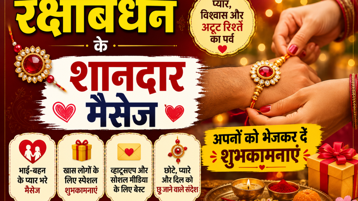 Raksha Bandhan 2026: भाई-बहन के प्यार और विश्वास का त्योहार, भेजें ये खास शुभकामना संदेश