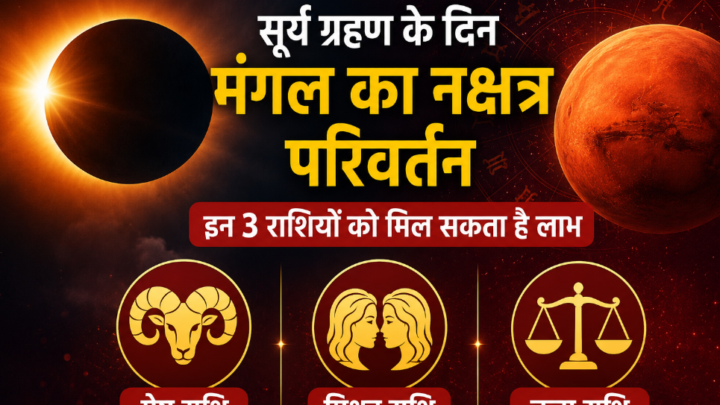 सूर्य ग्रहण के दिन मंगल का नक्षत्र परिवर्तन, इन 3 राशियों को मिल सकता है लाभ