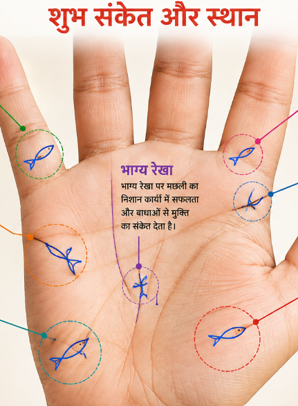 हथेली पर मछली का निशान है तो माना जाता है बेहद शुभ, जानें किस जगह बनने पर मिलता है धन-समृद्धि और सफलता का संकेत