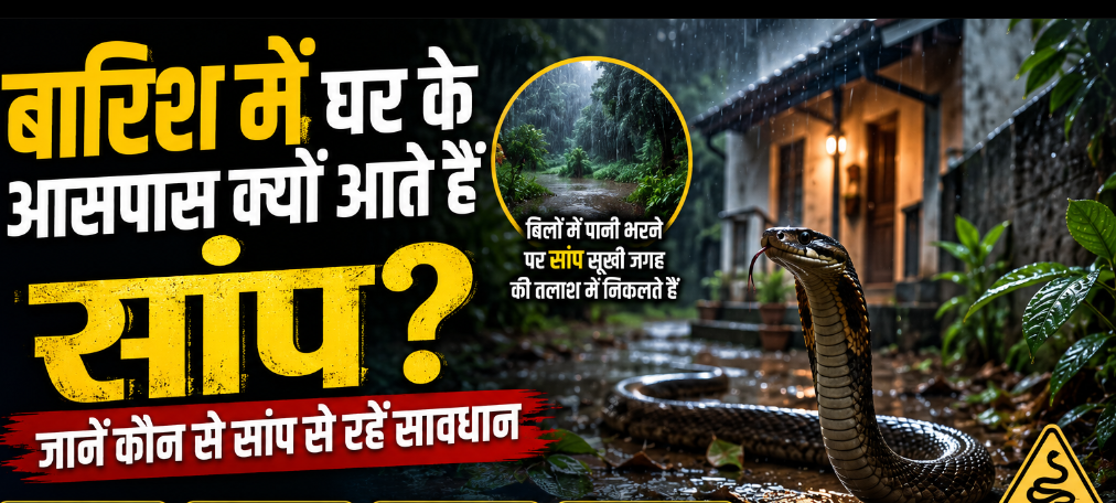 बारिश में घर के आसपास क्यों आते हैं सांप? जानें कौन से सांप से रहें सावधान
