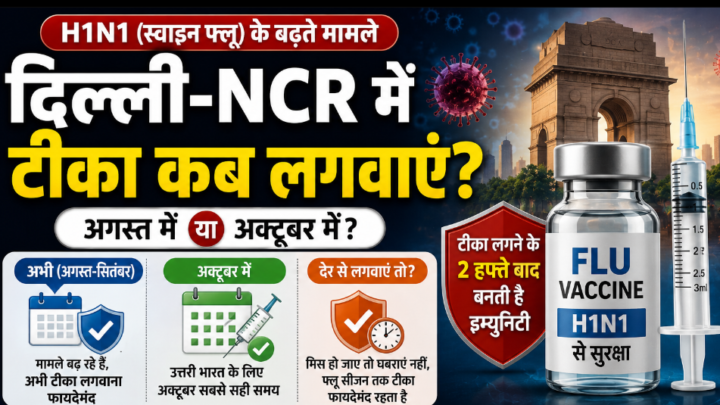 दिल्ली-NCR में H1N1 के बढ़ते मामले: फ्लू का टीका कब लगवाएं, अगस्त में या अक्टूबर में?
