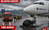 बिलासपुर Airport News: लैंडिंग के दौरान Alliance Air फ्लाइट का टायर फटा, 41 यात्री सुरक्षित; उड़ानें प्रभावित