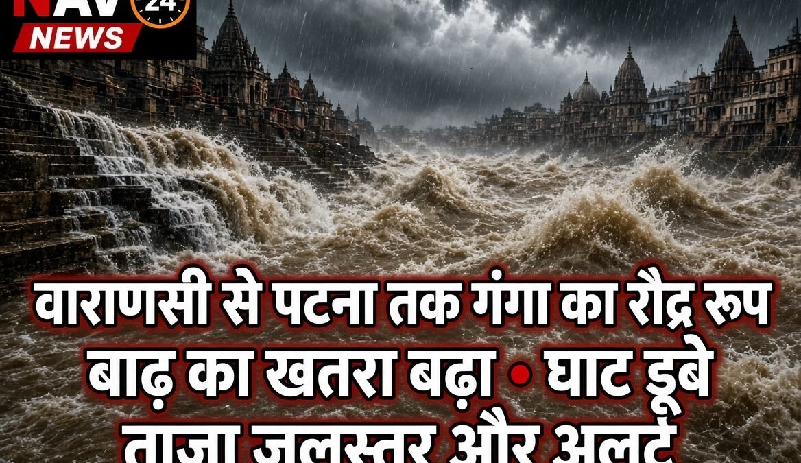 वाराणसी से पटना तक गंगा का रौद्र रूप, बाढ़ का खतरा बढ़ा; घाट डूबे, जानें ताजा जलस्तर और अलर्ट