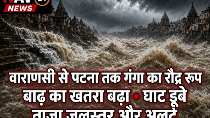 वाराणसी से पटना तक गंगा का रौद्र रूप, बाढ़ का खतरा बढ़ा; घाट डूबे, जानें ताजा जलस्तर और अलर्ट