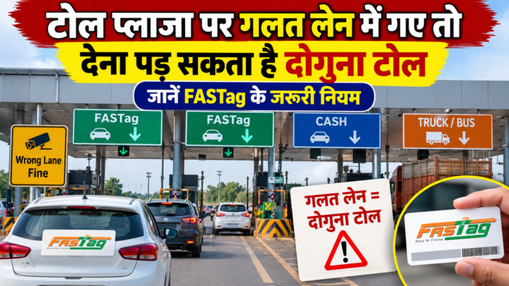 टोल प्लाजा पर गलत लेन में गए तो देना पड़ सकता है दोगुना टोल, जानें FASTag के जरूरी नियम