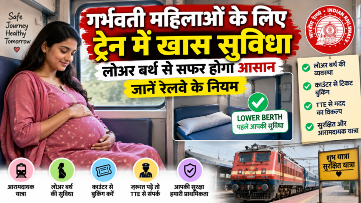 गर्भवती महिलाओं के लिए ट्रेन में खास सुविधा, लोअर बर्थ से सफर होगा आसान, जानें रेलवे के नियम