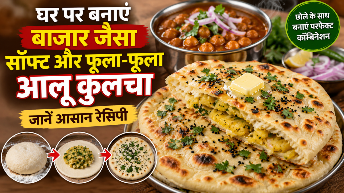 घर पर बनाएं बाजार जैसा सॉफ्ट और फूला-फूला आलू कुलचा, जानें आसान रेसिपी