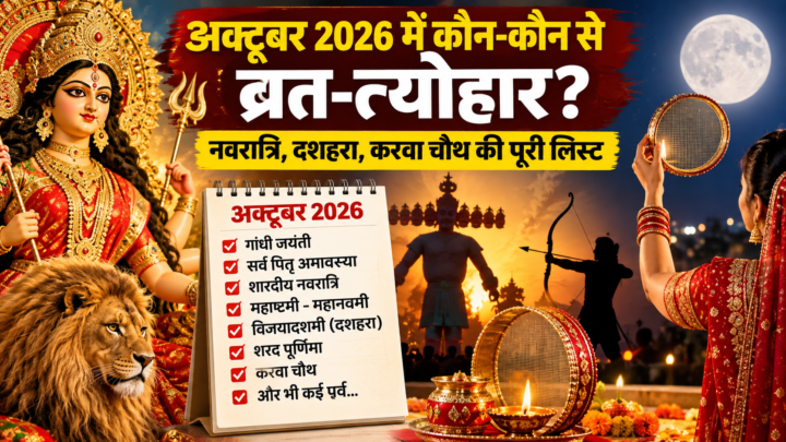 अक्टूबर 2026 में पड़ेंगे कई बड़े व्रत और त्योहार, जानिए पूरी लिस्ट