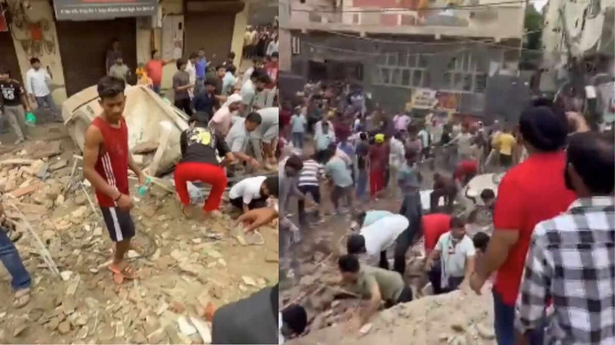 VIDEO: मलबे में दबा छात्र, फिर भी फोन से लगाई मदद की गुहार; दिल्ली PG बिल्डिंग हादसे का दिल दहला देने वाला वीडियो