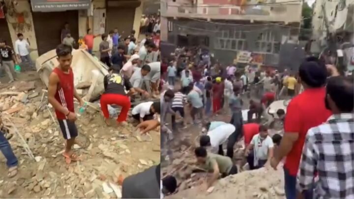 VIDEO: मलबे में दबा छात्र, फिर भी फोन से लगाई मदद की गुहार; दिल्ली PG बिल्डिंग हादसे का दिल दहला देने वाला वीडियो