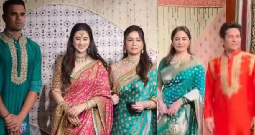 अंबानी परिवार के गणपति उत्सव में पहुंचे सितारे, सचिन तेंदुलकर की फैमिली ने खींचा ध्यान