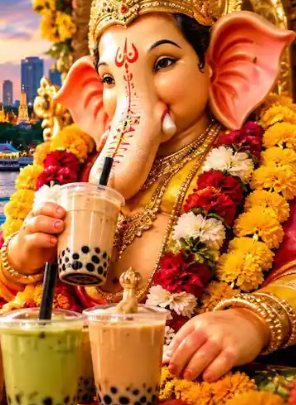 बैंकॉक में गणेश जी को चढ़ाया गया ‘बबल टी’ का भोग, सोशल मीडिया पर वायरल हुआ वीडियो