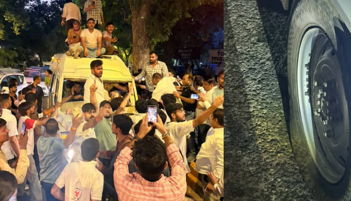 जंतर-मंतर पर राहुल गांधी और प्रियंका गांधी हिरासत में, कांग्रेस कार्यकर्ताओं ने बस का टायर किया पंचर